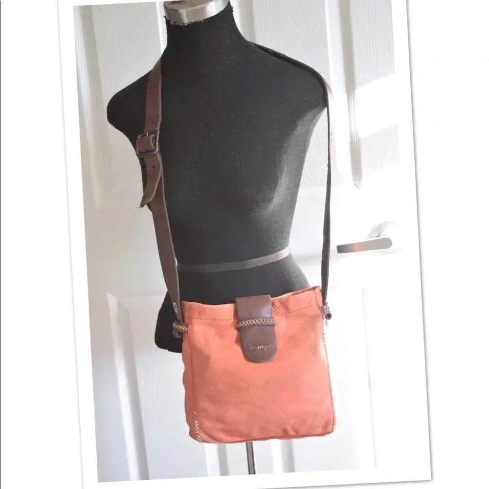 Lucky brand leather cross body bag